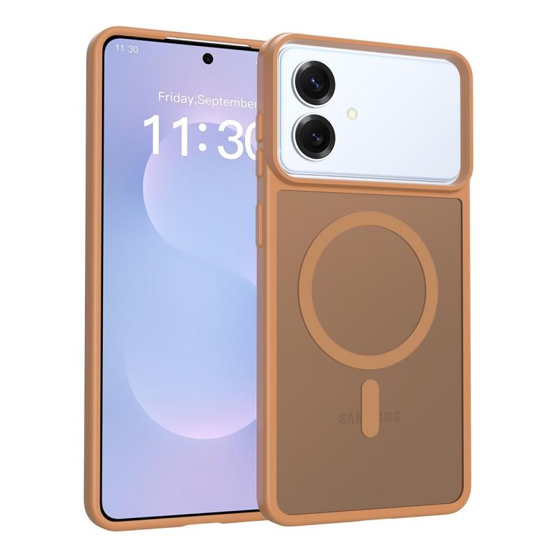 Orange S26 Skin-sensitive Phone Case S25edge Magnetic Lens Fine Hole Drop Resistance Matte 24 Protective Cover