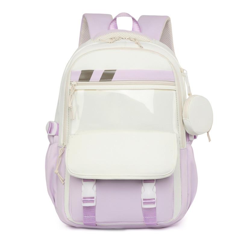 Casual Large Minimalist Capacity Backpack With Color Blocking Design For Daily