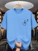 Unisexs Round Neck Tee Tiny Guitar Note Minimal Chest Print Soft Cotton Simple Music Lover Daily Outdoor Short Sleeve Casual Top