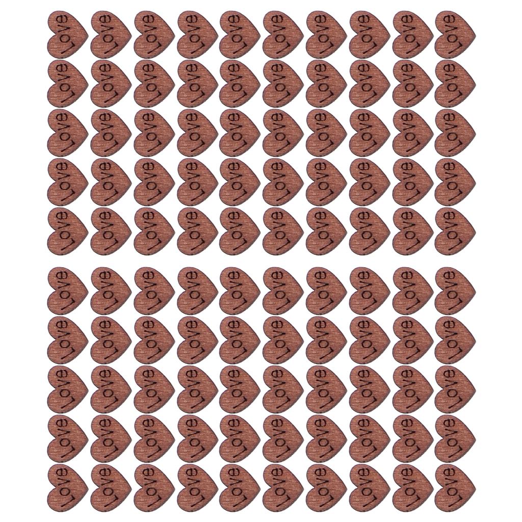 100 Stück Beutel Holzherz Dekoration Innovatives Handgefertigt DIY Handwerk für Zuhause Hochzeiten