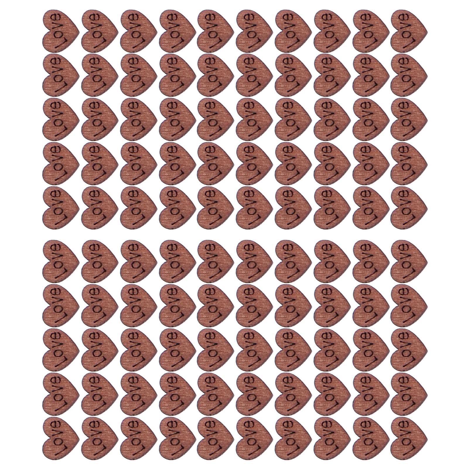 Пакет 100 шт. Деревянное украшение в форме сердца Инновационное ручное DIY рукоделие для дома, свадеб