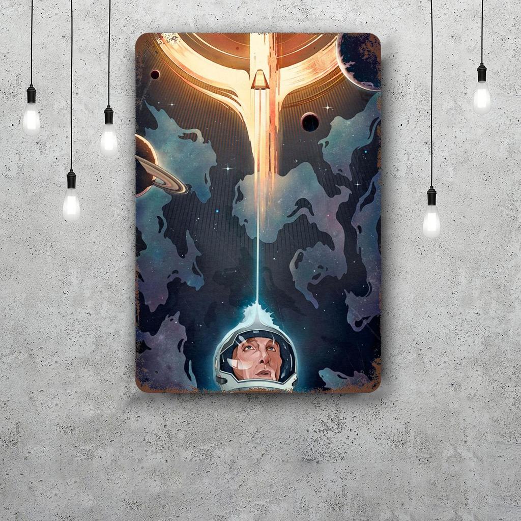 interstellar Decor Vintage Metal Signs Tin Signs Captain Poster Decor for Bar Pub Club Man Cave Wall Decoration