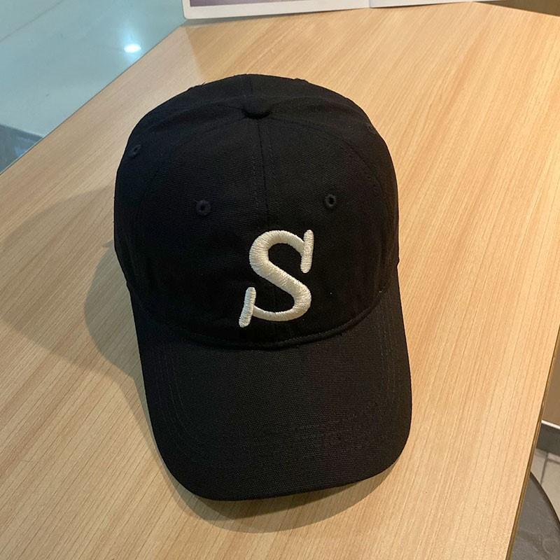 New Ins Letter Embroidered Baseball Cap for Children, Versatile Curved Brim, Small Face, Soft Top Sunshade Cap for Men