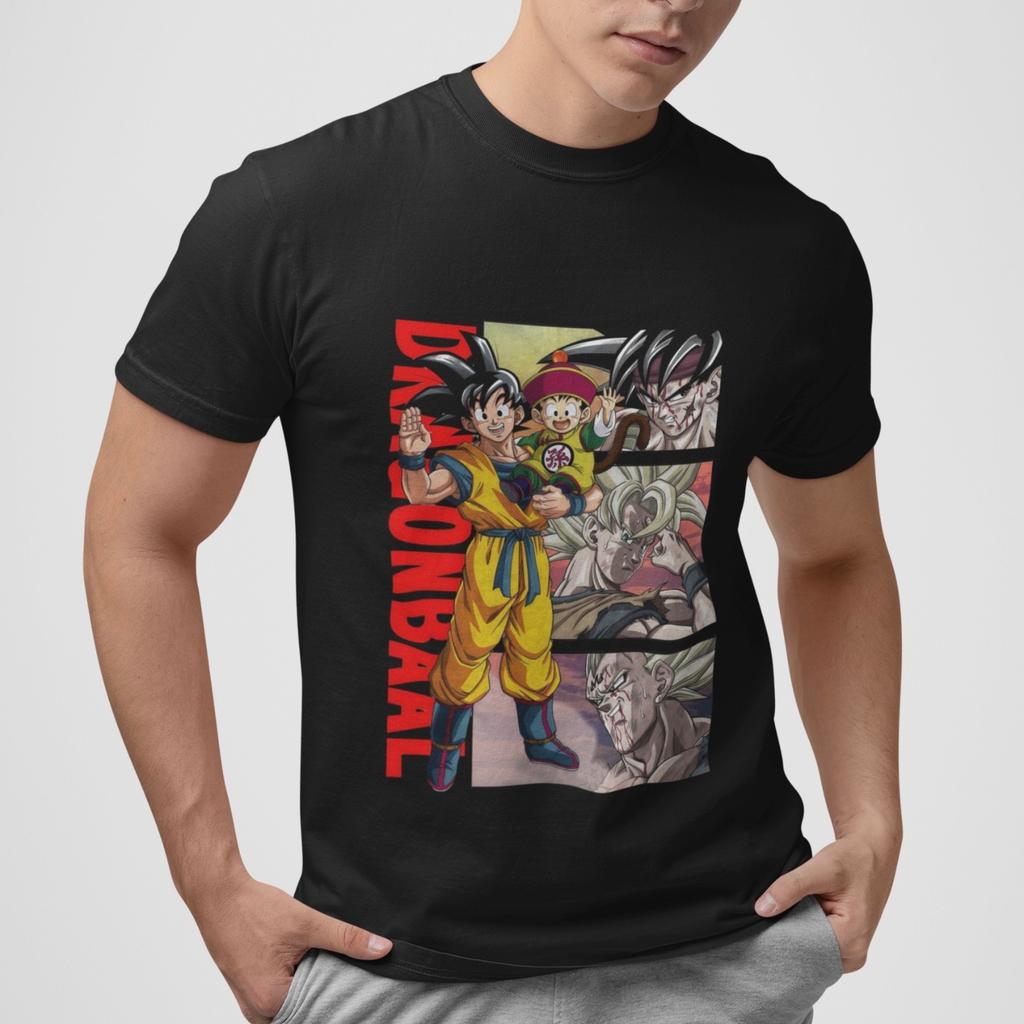 Dragon Ball Z Streetwear T-Shirt Goku Gohan Vegeta Bardock Retro Anime Graphic