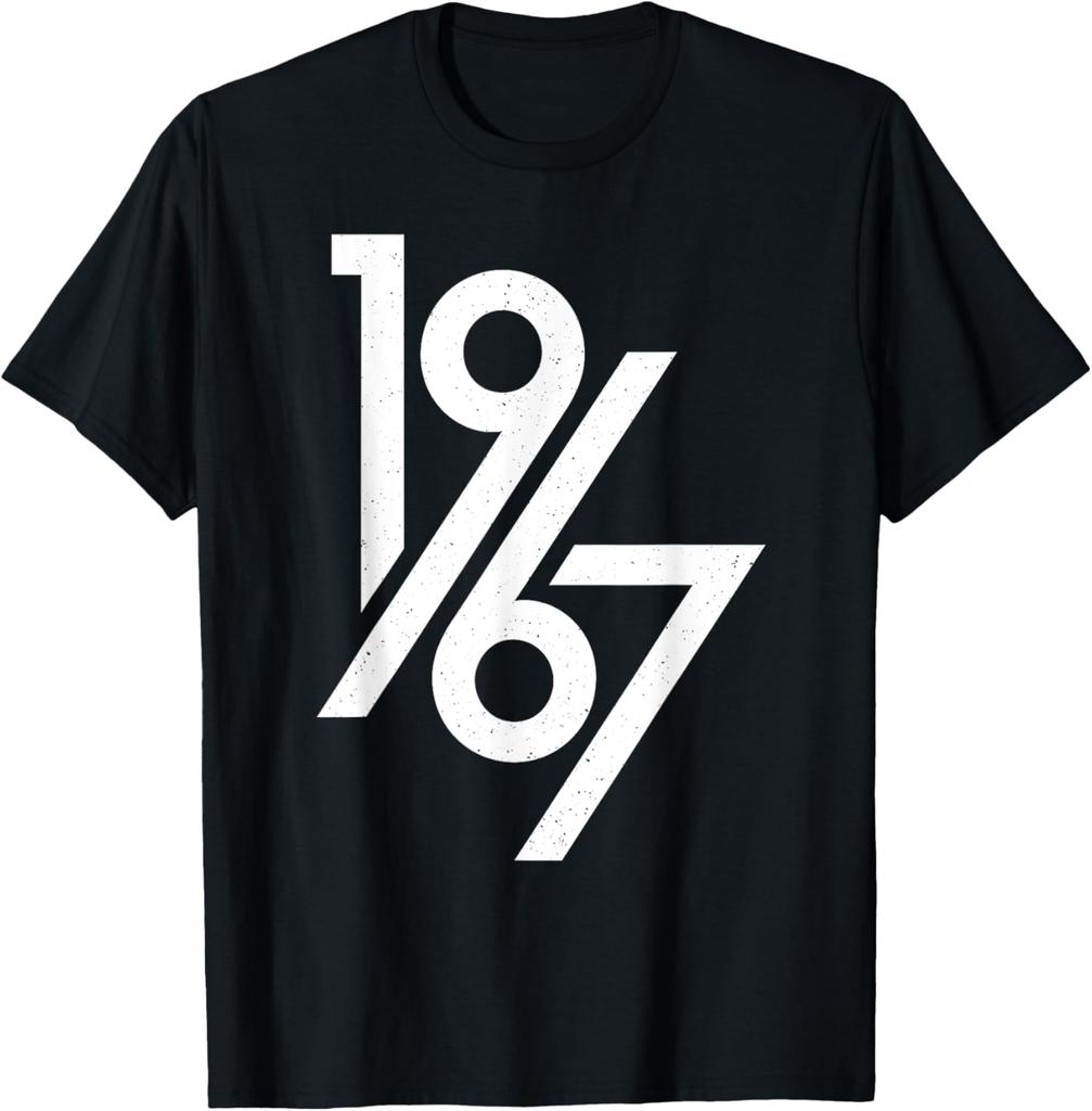 Retro 1967 Pure Polyester Printed Men's and Women's Fashionable Loose Casual T-shirt 2026 New Personalized Round Neck T-shirt