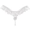Private Seduction Lace Edge Sex Panties Women's Hot Rose Thong Large Size One Rope Pearl Massage T-pants