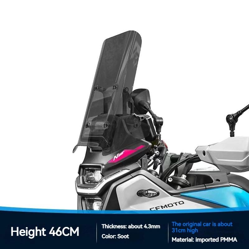 For CFMOTO  450MT Windshield Modification 450MT Transparent Front Windshield and Heightened Chest Guard Accessories