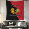 Chicago Blackhawks Wall Tapestry Aesthetic Wall Hanging Printed Fabric Blanket Decorative Tapestries for Bedroom Living Room Home Decor