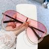 Geometric Metal Sunglasses With Uv400 Protection For Fashionable Outings And Parties