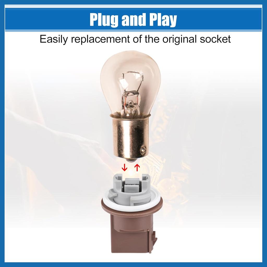 2pcs No.8A8Z13411A/645196 Parking Turn Signal Brake Tail Lights Bulb Sockets for Ford F-150 04-10 for Ford F-250 F-350 F-450 Super Duty for Ford