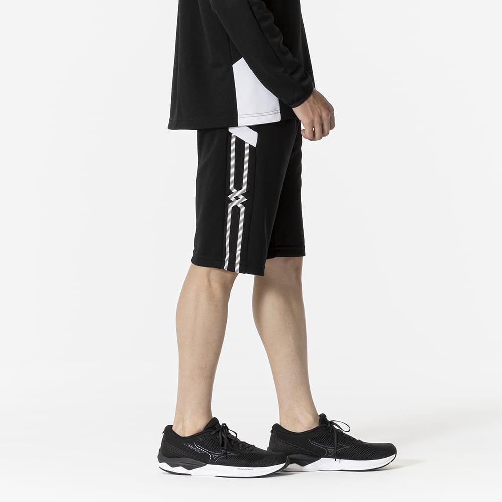 Mizuno MC Line Training Shorts, Warm-Up Shorts, Sweat-Wicking, Quick-Drying, Unisex, Size 32MDB111, Black, Size Small
