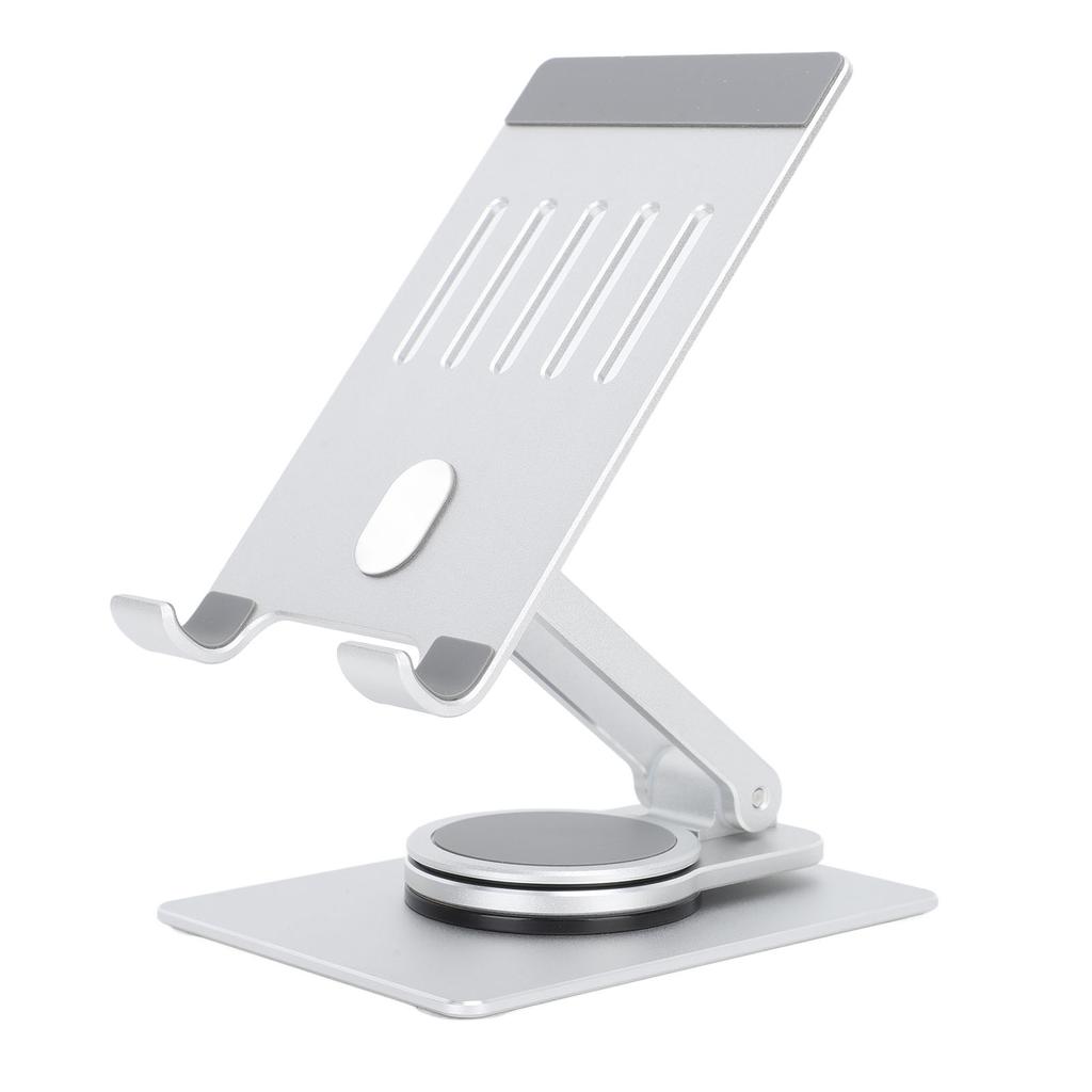 Phone Stand Silver Phone Holder 360 Degrees Rotation Foldable Aluminium Alloy Stable Support Phone Accessory for Tablets
