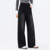 JEEP Women's Thickened Loose High-Waist Straight Leg Jeans