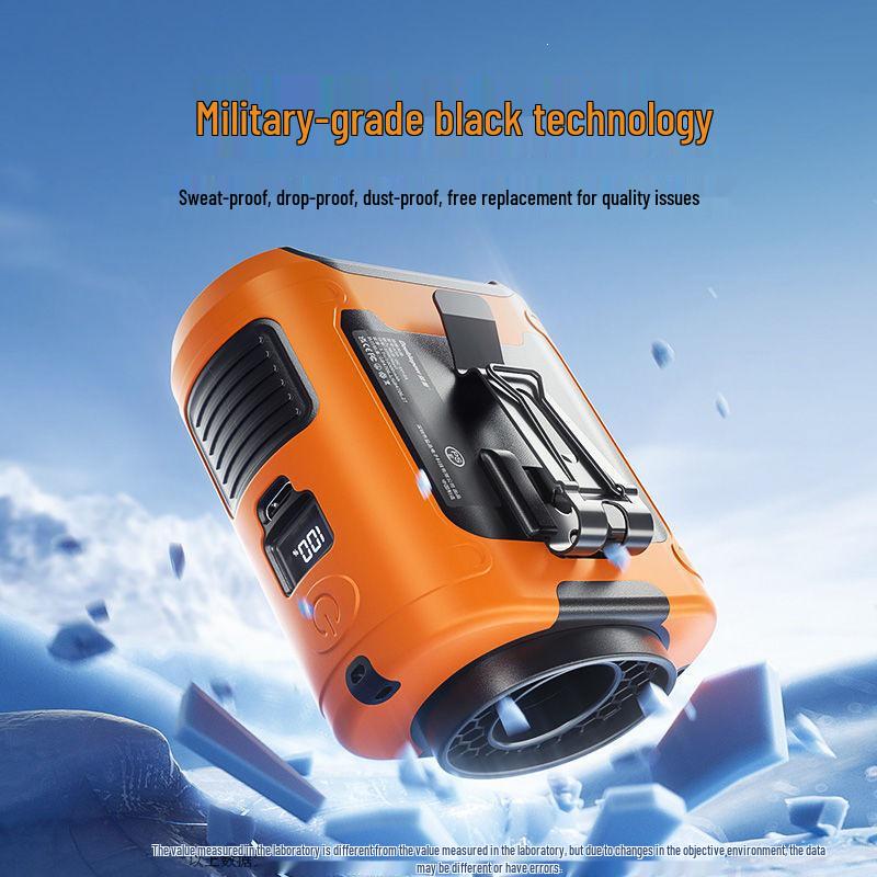 Portable Heavy-Duty USB Waist Fan: Powerful Wind for Outdoor, Construction, and Camping