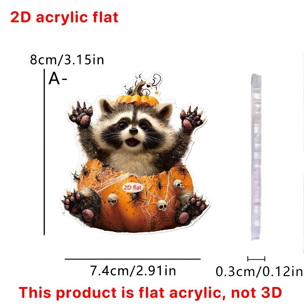 

Классический стиль Хэллоуина, карнавал «руки вверх» для празднования маленьких животных, 2D плоский акриловый праздничный кулон 8cm