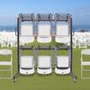Folding Table Chair Cart with Wheels, Portable Storage Rack for Folding Chairs, Heavy Duty Collapsible Hand Truck, Organizer
