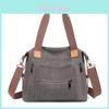 Sac Cabas Décontracté en Toile pour Femmes Grande Taille Avec Fermeture Éclair Poches Intérieures et Style Rétro Pour les Sorties du Week-end