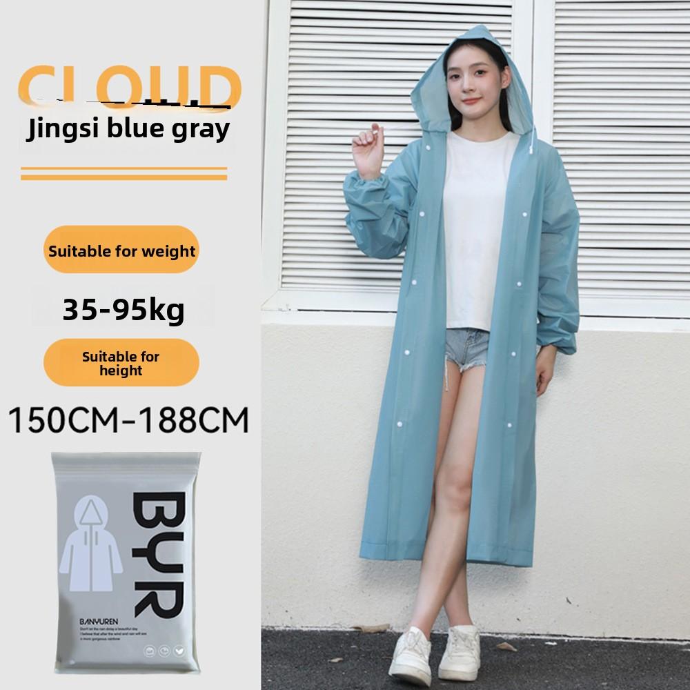 Thickened Adult Rain Jacket, Windproof And Waterproof EVA Thickened Full Body All In One Raincoat, Outdoor Cycling, Portable Raincoat