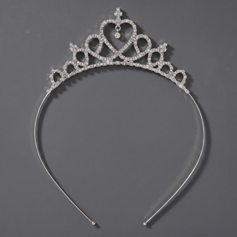 Children s Crown Hairband with Heart Design - Girls  Princess Birthday Party Stage Headpiece TS-J3083S