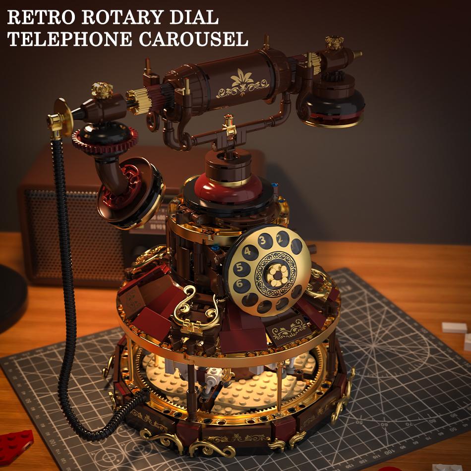 Erste Klasse Moc Erste Klasse Retro Erste Klasse Drehteller Zifferblatt oberste Güte Telefon oberste Güte Karussell Montage oberste Güte