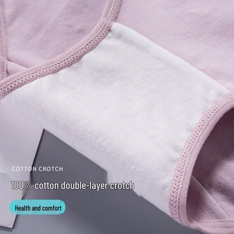 LangSha Women's High-Waist Cotton Seamless Briefs (4-Pack)