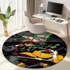 Classic Japanese-style Cartoon Demon Slayer Round Rug, Home Soft Decorative Anti-slip Yoga Mat and Chair Mat, Outdoor Floor Mat Carpet K6
