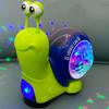 Sound And Light Electric Simulation Snail Toy Plastic Rotating Musical Toy  Desktop Ornament