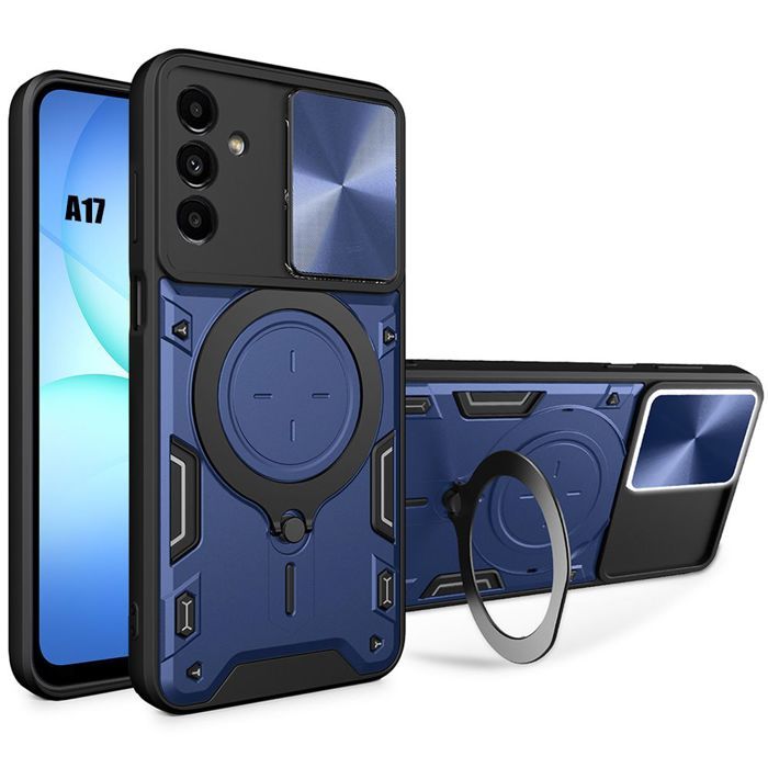 Coque de Protection - BOOLING - pour Samsung Galaxy A17 4G/5G - Antichoc - Protection Caméra - Anneau Pivotant