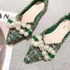 Fashion Versatile Woman Shoes 2026 Spring New Women's Pointed Flat Casual Shoes Shallow Anti Slip Women's Bow Leather Shoe