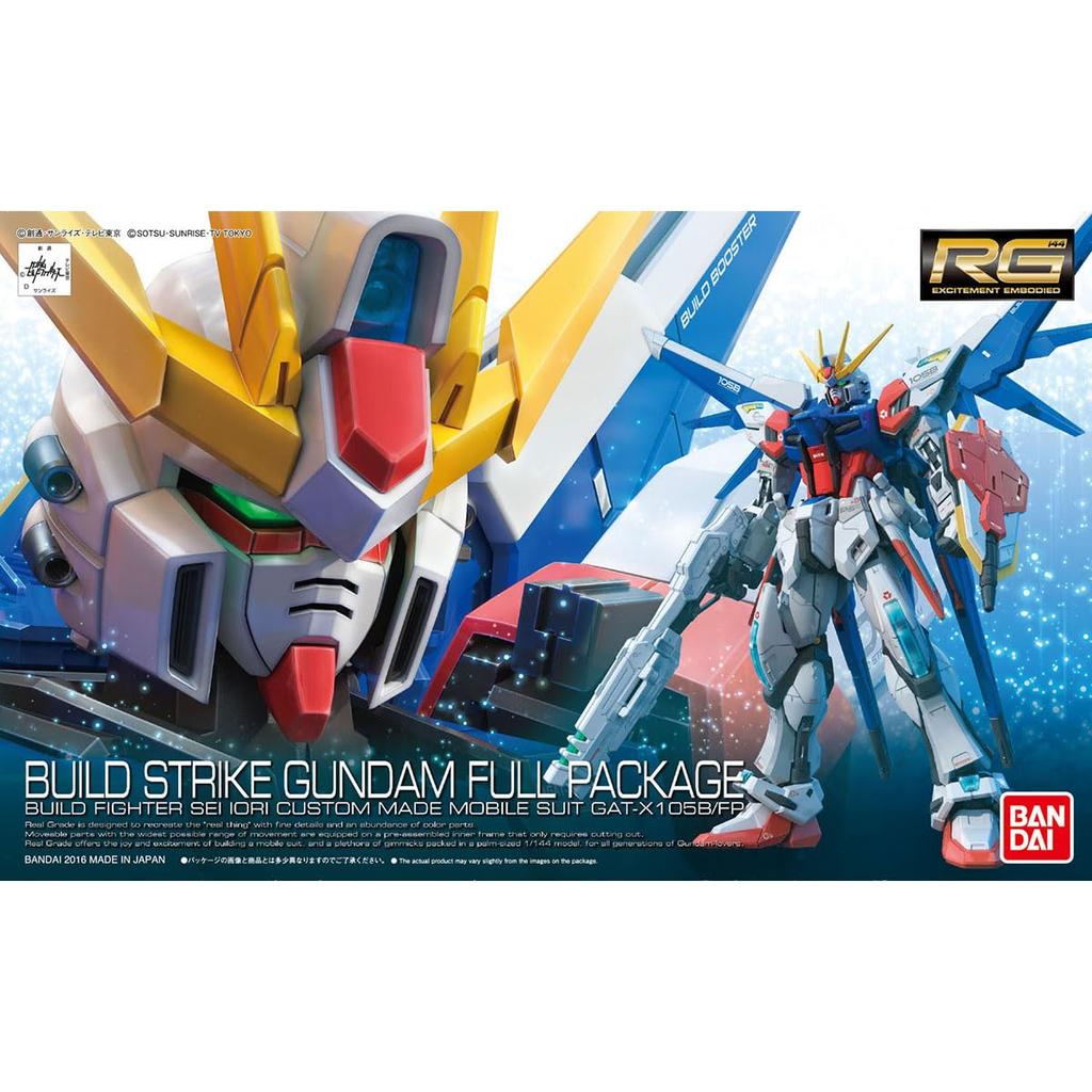 BANDAI SPIRITS RG Gundam Build Fighters Build Strike Gundam Full Package Color Coded Plastic Model