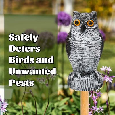 Orchard Owl Scarecrows Garden Decoration Shape Repellent Realistic Looking Bird Creative Owl Statue Ornament