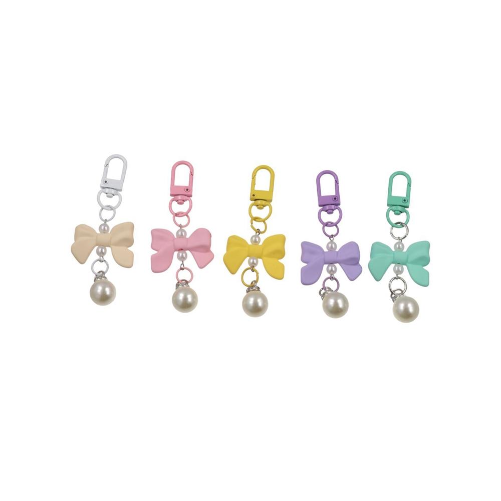 Candy Color Candy Color Bow Knot Pendant Pendant Imitation Bow Keychain Bow Knot Keyring  Keychain
