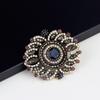 Vintage Kristall Brosche Damen Antik Gold Farbe Harz Hochzeit Schmuck Böhmischer Schmuck Geschenk