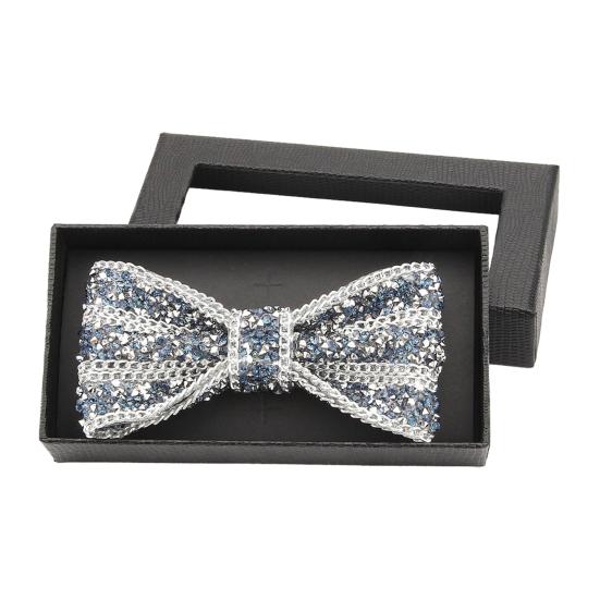 

Bow Tie Adjustable Fit Shiny Neck Tie Rhinestone Design Weddings Groomsmen Business Formal Occasions Accessories