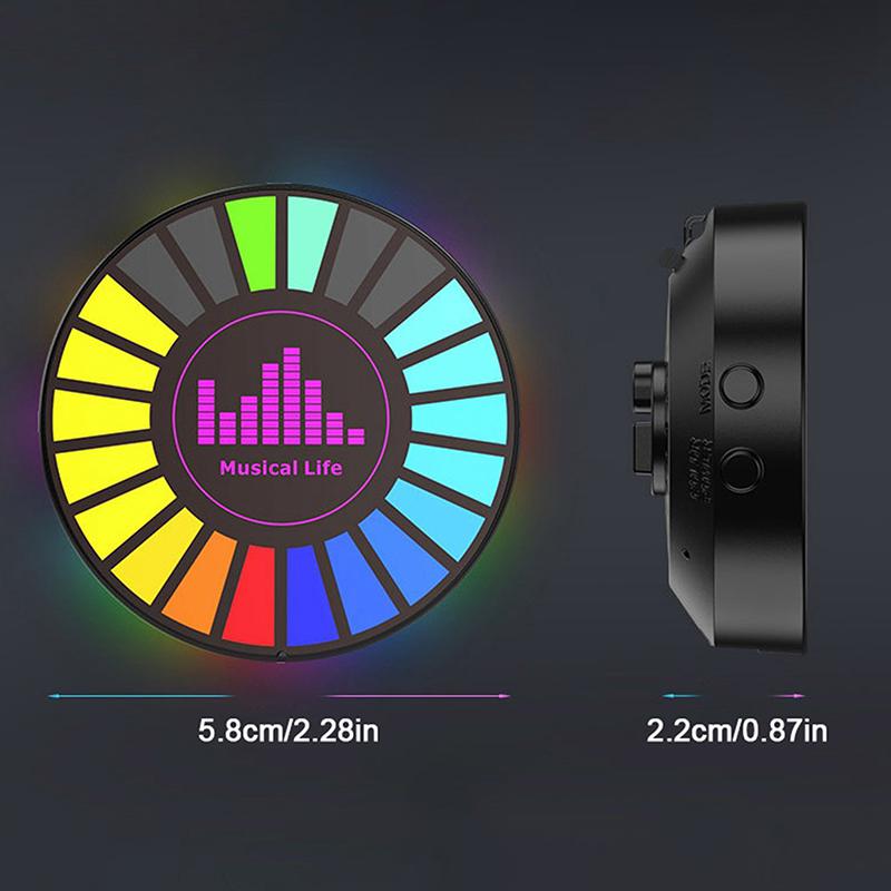 Smart Rgb Pickup Lights Led 3D Ambient Lamp Sound Control Music Rhythm Lights Air Freshener For Car Gaming Tv Creative Decor