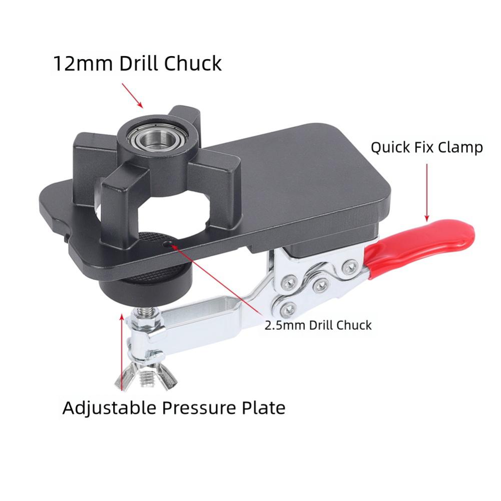Aluminum-Alloy Cabinet Hinge Jig Drilling Hole Puncher Set Drilling For Woodworking Tool For Precise Installations