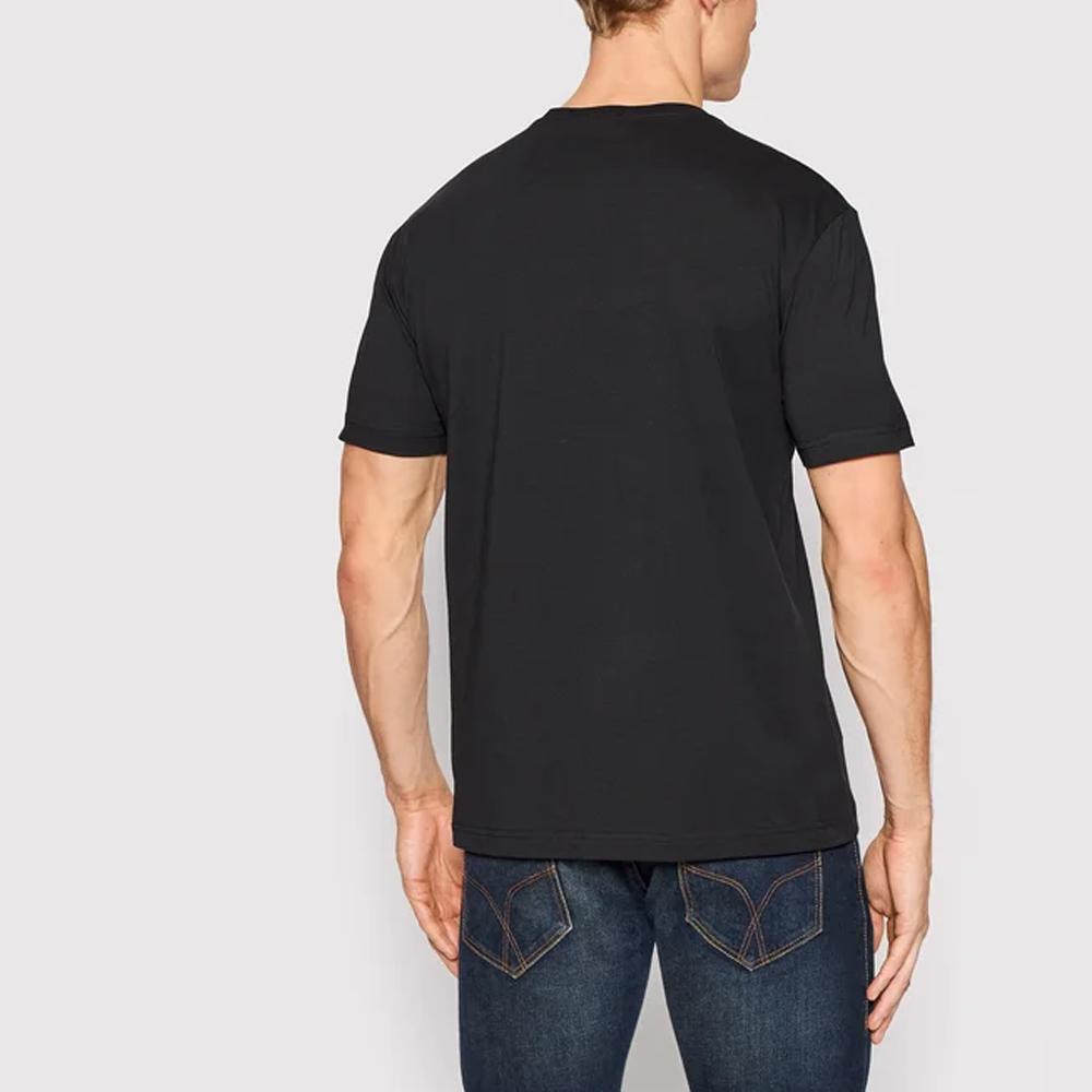 Emporio Armani Ss22 Letter Print Crew Neck Pullover Short Sleeve T-Shirt Men Tops Black 3LPT27-PJ7CZ-1200