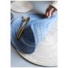 Round Table Mat Woven Ramie Placemats Anti Slip Dining Table Mats Non-Slip Tableware Bowl Pads Kitchen Drink Cup Coasters