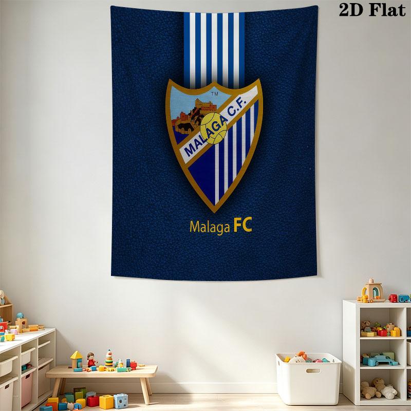 Málaga C .F Wall Hanging Printed Fabric Blanket Decorative Tapestries for Bedroom Living Room Home Decor