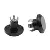 Black Metal & ABS Motorcycle Front Axle Nut Cap - 1 Pair, Compatible with Most Models