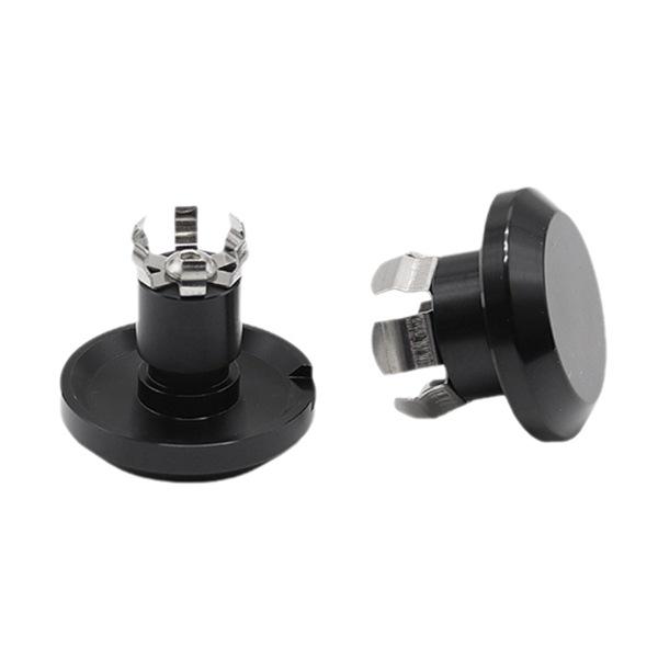 Black Metal & ABS Motorcycle Front Axle Nut Cap - 1 Pair, Compatible with Most Models