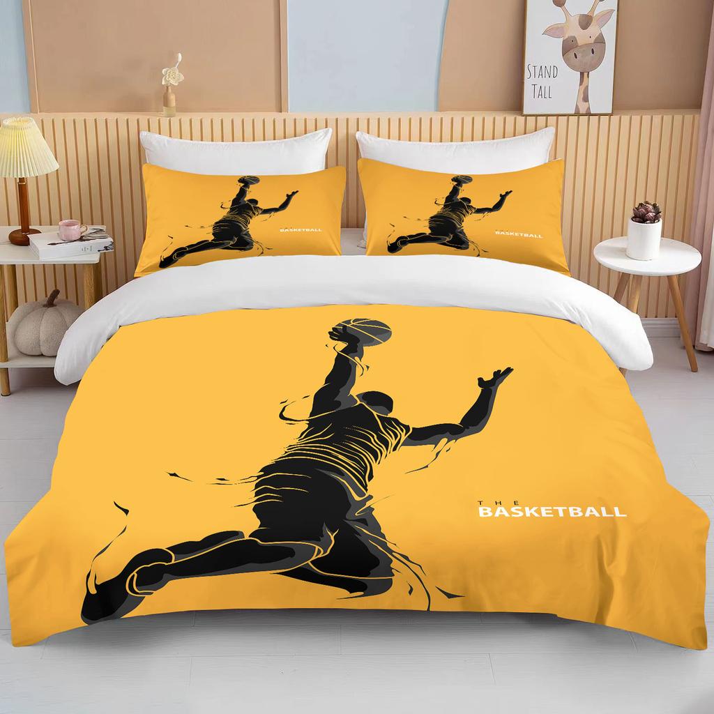 Comforter Cute Basketball Cartoon Double Bed Bed European Bedding Sets Home Textiles Luxury Pillow Cases Bedroom Bedding Sets