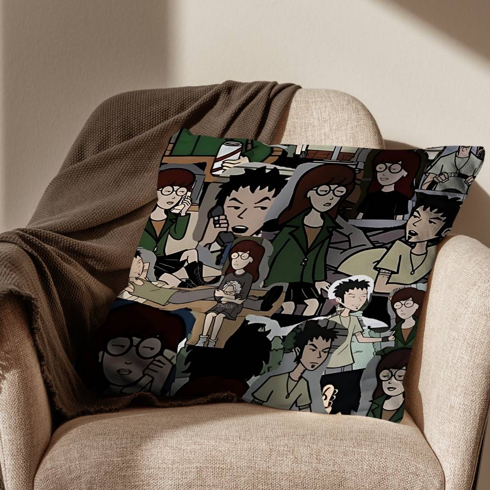 Humor Daria Morgendorffer Pillow Case Sofa Living Room Bedroom Headboard Backrest Cushion Square Cushion Nap Time