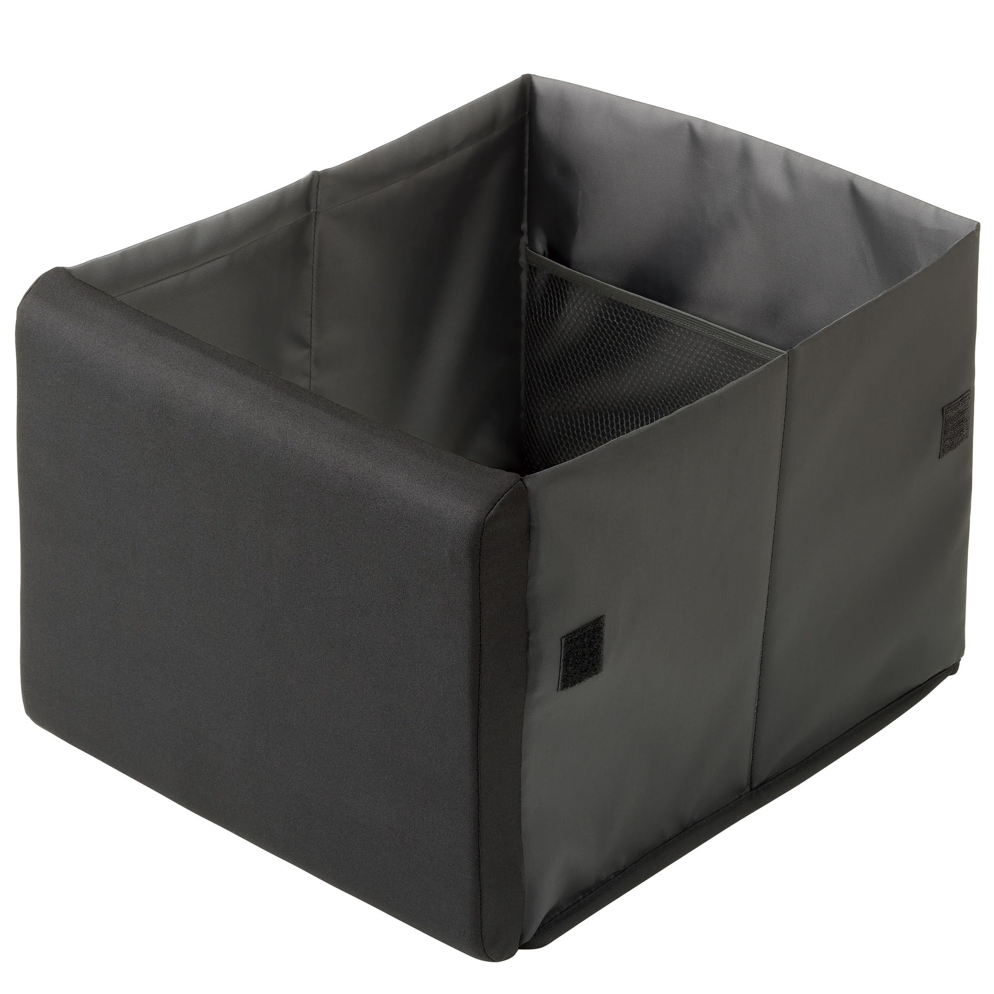 

Folding car passenger seat storage box that doubles as a cushion чёрный