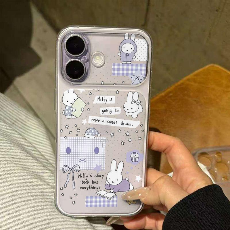 

Little Rabbit Pajama Window Change Case for Apple 17Promax 16 15 14Pro 12 - Soft Phone Cover Apple 15PLUS