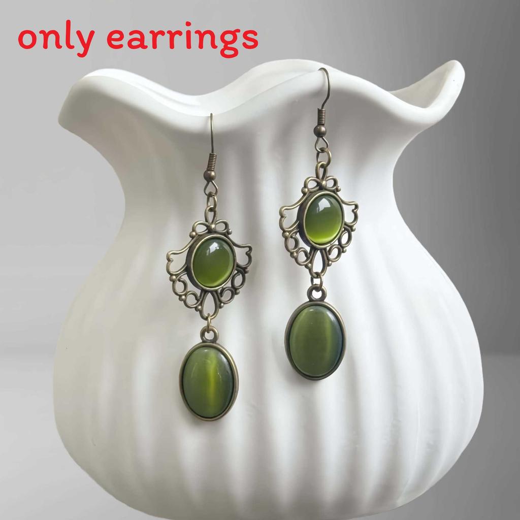 Medieval Style Retro Alloy Earrings With Handcrafted Finish For Ladies