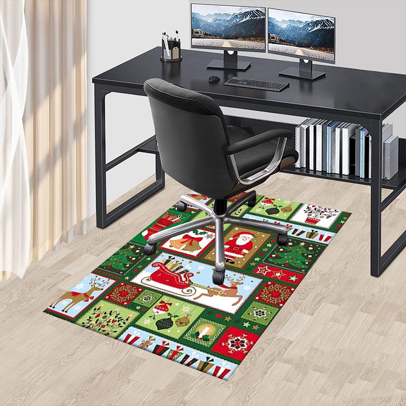 1PC Christmas, Ornaments Extra Large Non Slip Floor Carpet, Office, Family, Bedroom Large Area Rug Indoor Rugs, Vibrant Colors