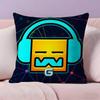 Music Game Geometry Dash Pillow Case Ultra Soft Skin Friendly Fabric Cloud Like Comfort & Concealed Zipper