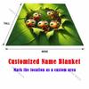 Multi-size Cartoon Cute Ant Blanket Warm Soft Fluffy Kids and Adult Sofa Bed Throw Blanket Suitable Home Travel Camping Gifts