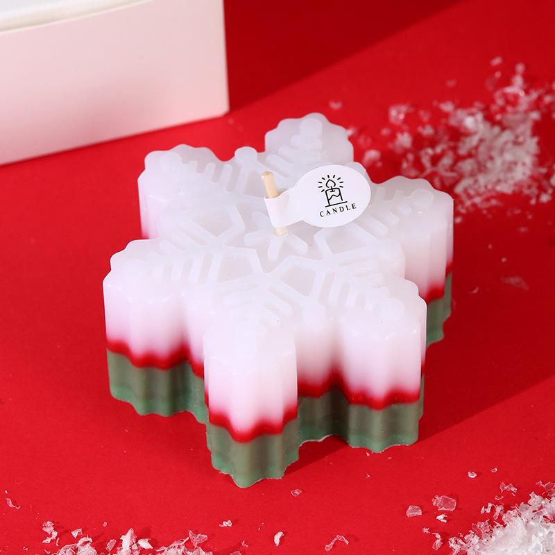 Christmas Snowflake Aroma Candle Creative Shape Fragrance Candle Souvenir Home Decoration Gift